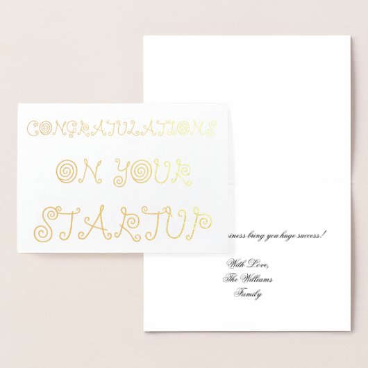 Herzlichen Glückwunsch zu Ihrem Start Folienkarte (Anzeige)