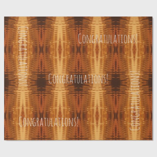 Herzlichen Glückwunsch zu Ihrem Text Gold Red Copp Geschenkpapier (Flach)