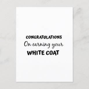 Herzlichen Glückwunsch zu Ihrem weißen Abschluss  Postkarte