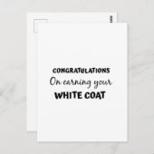 Herzlichen Glückwunsch zu Ihrem weißen Abschluss  Postkarte (Vorne/Hinten)