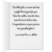 Herzlichen Glückwunsch zu Ihren Enkelkindern, (Innen (Rechts))