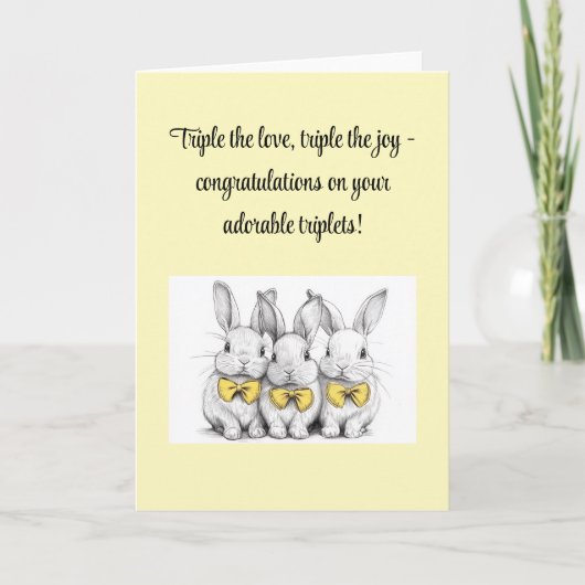 Herzlichen Glückwunsch zu Ihren Triplets, Unisex f Karte (Vorderseite)