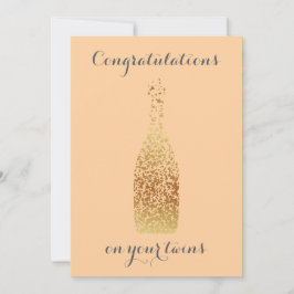 Herzlichen Glückwunsch zu Ihren Twins Feiertagskarte