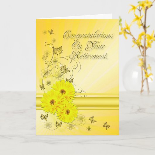 Herzlichen Glückwunsch zu Ihrer Alterskarte Karte (Gelbe Blume)