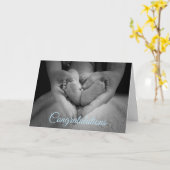 Herzlichen Glückwunsch zu Ihrer Baby Boy Card Karte (Gelbe Blume)