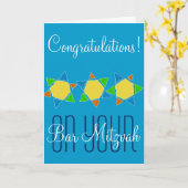 Herzlichen Glückwunsch zu Ihrer Bar Mitzvah Karte (Gelbe Blume)