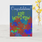 Herzlichen Glückwunsch zu Ihrer Bar Mitzvah Karte (Gelbe Blume)