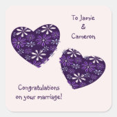 Herzlichen Glückwunsch zu Ihrer Ehe Quadratischer Aufkleber (Vorderseite)