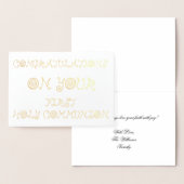 Herzlichen Glückwunsch zu Ihrer ersten heiligen Ko Folienkarte (Anzeige)