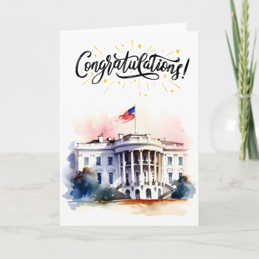 Herzlichen Glückwunsch zu Ihrer ersten Wahl Karte (Vorderseite)