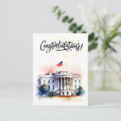 Herzlichen Glückwunsch zu Ihrer ersten Wahl Postkarte (Stehend Vorderseite)