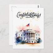 Herzlichen Glückwunsch zu Ihrer ersten Wahl Postkarte (Vorne/Hinten)