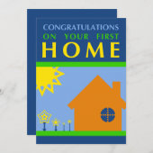 Herzlichen Glückwunsch zu Ihrer ersten Zuhause (Mo Einladung (Vorne/Hinten)