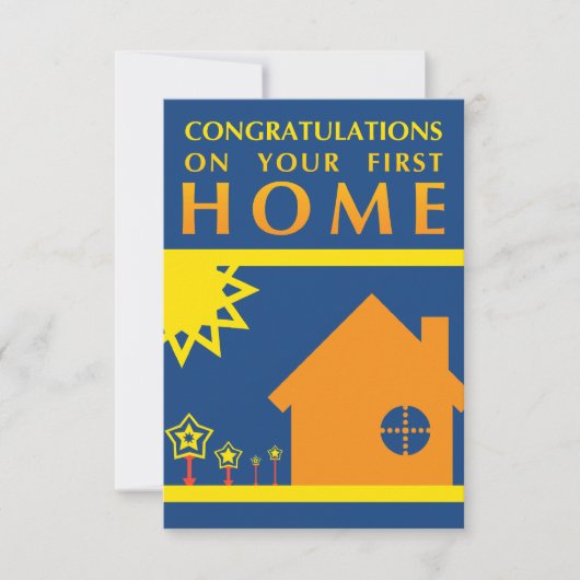 Herzlichen Glückwunsch zu Ihrer ersten Zuhause (So Einladung (Vorderseite)