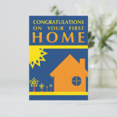 Herzlichen Glückwunsch zu Ihrer ersten Zuhause (So Einladung (Stehend Vorderseite)