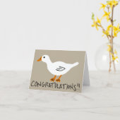 Herzlichen Glückwunsch zu Ihrer Gänse Karte (Gelbe Blume)