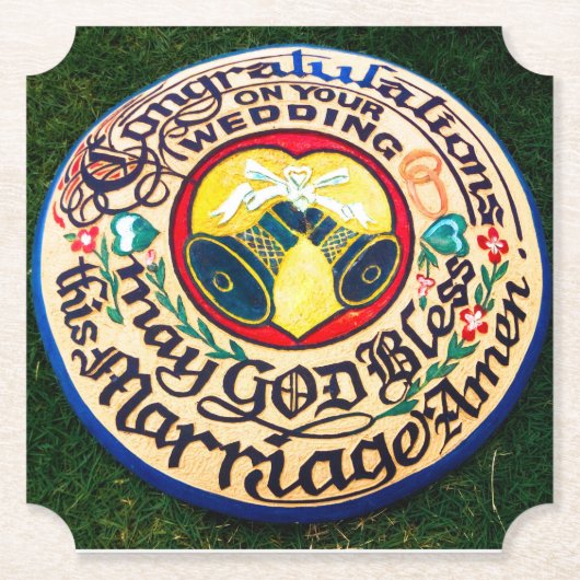 Herzlichen Glückwunsch zu Ihrer Hochzeit(3)...Bio- Untersetzer (Vorderseite)