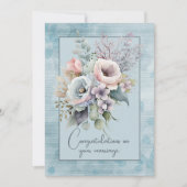 Herzlichen Glückwunsch zu Ihrer Hochzeit Blumenstr Mitteilungskarte (Vorderseite)