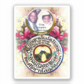 Herzlichen Glückwunsch zu Ihrer Hochzeit Custom-Cu Aufkleber (Vorderseite)