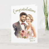 Herzlichen Glückwunsch zu Ihrer Hochzeit Custom Karte (Vorderseite)