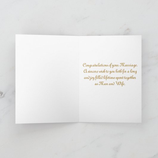 Herzlichen Glückwunsch zu Ihrer Hochzeit Karte (Innenseite)