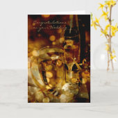 Herzlichen Glückwunsch zu Ihrer Hochzeit Karte (Gelbe Blume)