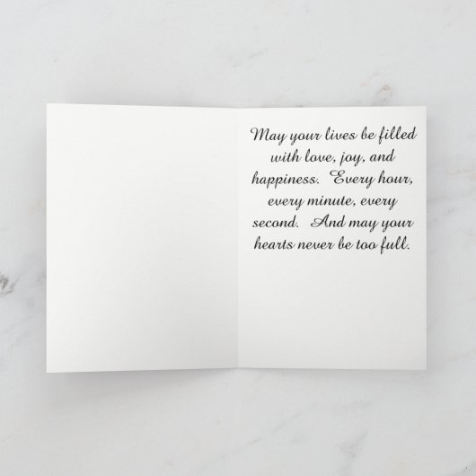 Herzlichen Glückwunsch zu Ihrer Hochzeit. Karte (Innenseite)