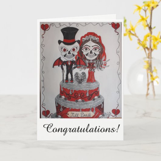 Herzlichen Glückwunsch zu Ihrer Hochzeit. Karte (Gelbe Blume)