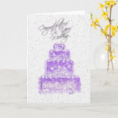 Herzlichen Glückwunsch zu Ihrer Hochzeit Karte (Gelbe Blume)