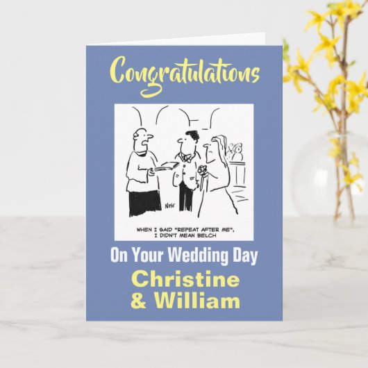 Herzlichen Glückwunsch zu Ihrer Hochzeit Karte (Gelbe Blume)