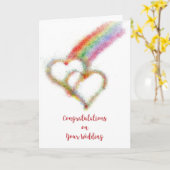 Herzlichen Glückwunsch zu Ihrer Hochzeit Lesben od Karte (Gelbe Blume)