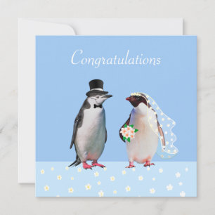 Herzlichen Glückwunsch zu Ihrer Hochzeit & Pinguin