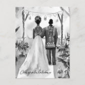 Herzlichen Glückwunsch zu Ihrer Hochzeit Postkarte (Vorderseite)