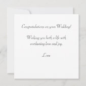 Herzlichen Glückwunsch zu Ihrer Hochzeit und Ihrem (Rückseite)
