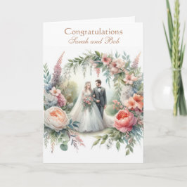 Herzlichen Glückwunsch zu Ihrer Hochzeitskarte Karte