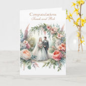 Herzlichen Glückwunsch zu Ihrer Hochzeitskarte Karte (Gelbe Blume)