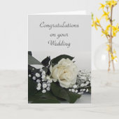 Herzlichen Glückwunsch zu Ihrer Hochzeitsrose Karte (Gelbe Blume)