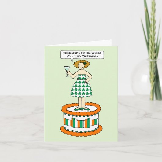 Herzlichen Glückwunsch zu Ihrer irischen Staatsbür Karte (Vorderseite)