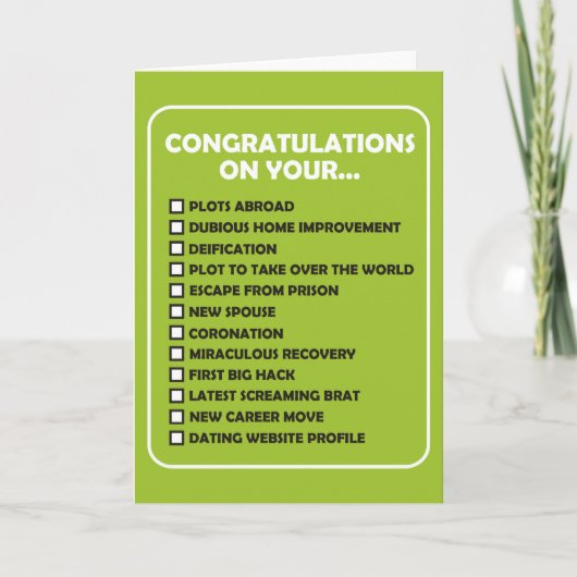 Herzlichen Glückwunsch zu Ihrer... Karte (Vorderseite)