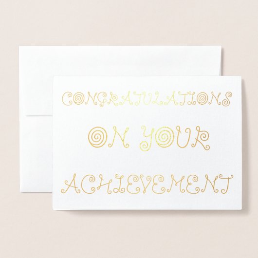 Herzlichen Glückwunsch zu Ihrer Leistung Folienkarte (Vorderseite mit Umschlag)