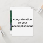 Herzlichen Glückwunsch zu Ihrer Leistung Karte (Vorderseite/Rückseite Beispiel)