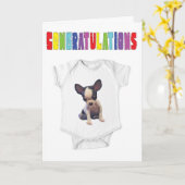 Herzlichen Glückwunsch zu Ihrer neuen Ankunft! Karte (Gelbe Blume)