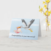 Herzlichen Glückwunsch zu Ihrer neuen Ankunft! Karte (Gelbe Blume)