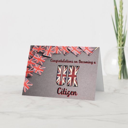 Herzlichen Glückwunsch zu Ihrer neuen britischen S Karte (Vorderseite)