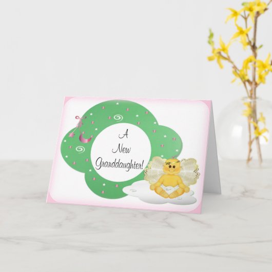 Herzlichen Glückwunsch zu Ihrer neuen Enkeltochter Karte (Gelbe Blume)