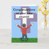 Herzlichen Glückwunsch zu Ihrer neuen Kirchenkarte Karte (Gelbe Blume)