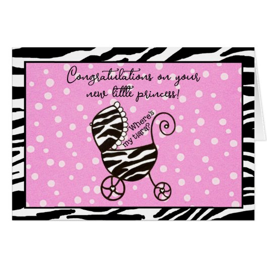 Herzlichen Glückwunsch zu Ihrer neuen kleinen Prin (Vorderseite (Horizontal))