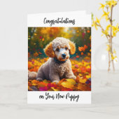 Herzlichen Glückwunsch zu Ihrer neuen Welpe Karte (Gelbe Blume)