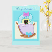 Herzlichen Glückwunsch zu Ihrer neuen Welpe Karte (Gelbe Blume)