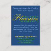 Herzlichen Glückwunsch zu Ihrer neuen Zuhause (Cra Empfehlungskarte (Rückseite)